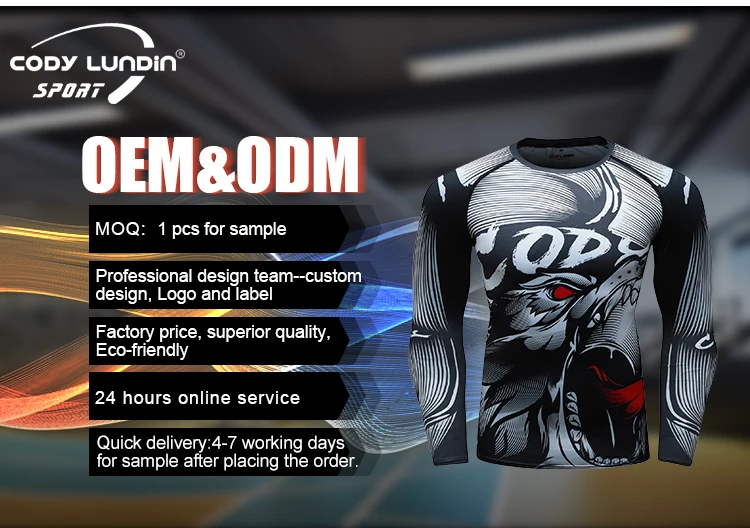 Mens long sleeve tshirts custom rashguards jiu jitsu mma bjj rash guard