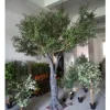 Factory wholesale Artificial large Olive Tree wood pole with Black Fruits for ornaments