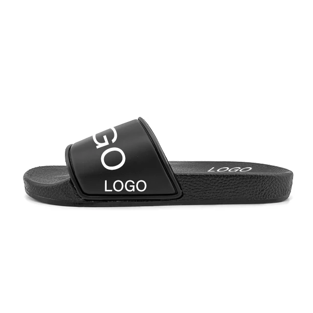 Greatshoe plain slide sandal,black pvc mens slide footwear sandal custom logo slide sandal men slipper