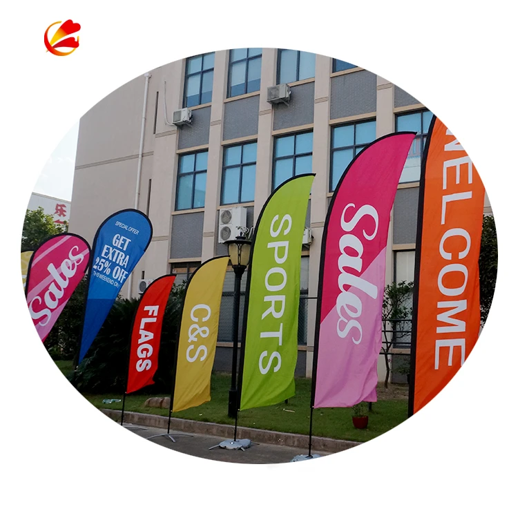 Outdoor Displaying Advertising Flags And Banners Large Beach Flag Cheap