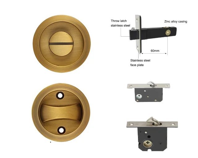 bathroom door handle set