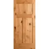 30 in. x 80 in. Krosswood Craftsman 3-Panel Shaker Solid Wood Core Rustic Knotty Alder Single Prehung Interior Door