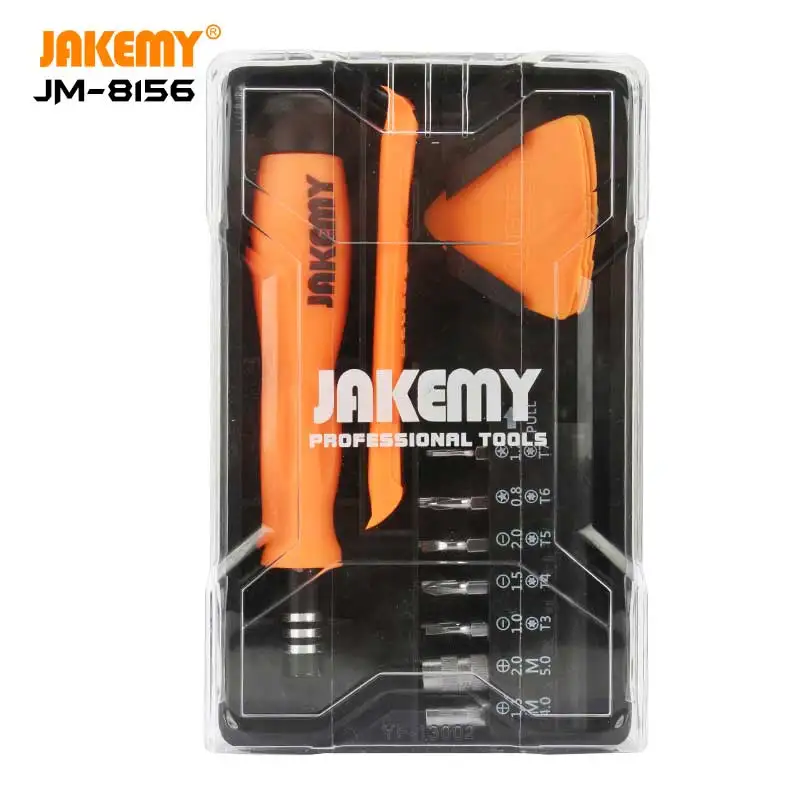 JAKEMY JM-8156 20 pcs in 1  Portable precision screwdriver set DIY repair toolkit opening tool mini driver bits set