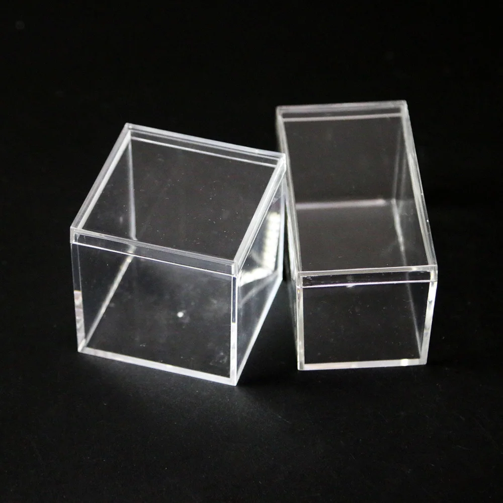 clear plastic mini storage cube small