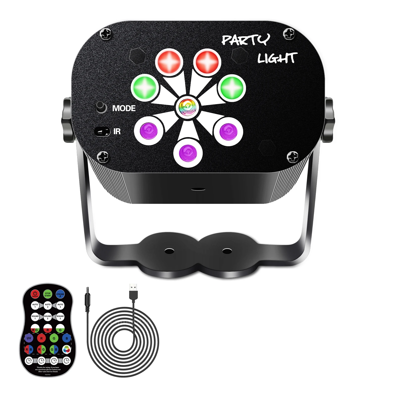 120 Patterns Rgbw Mini Stage Light With Music Activated Function For
