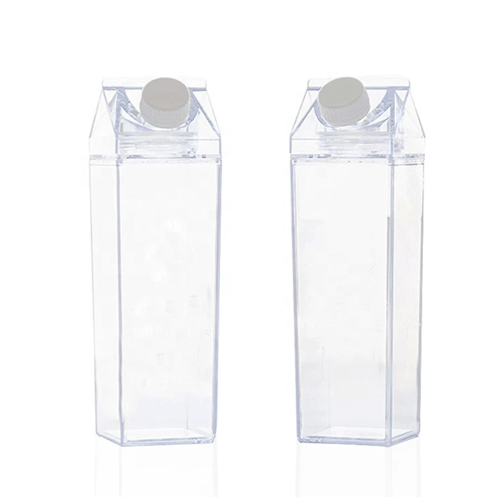 

Clear cartoon transparent plastic milk cartoon water bottle, Green blue purple as photo,can be customized