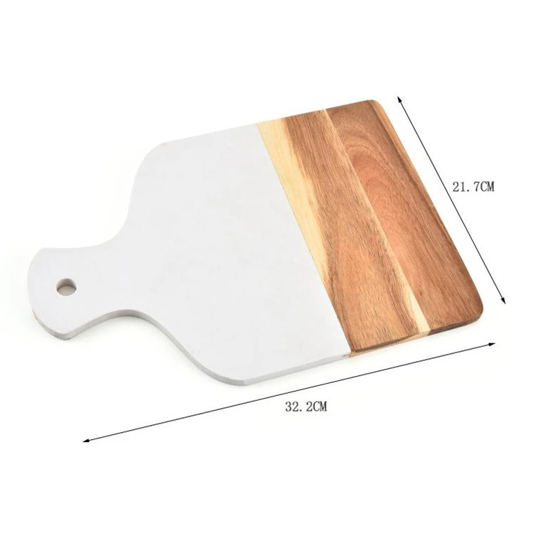 Acacia Wood and Marble Cutting Board