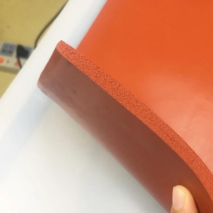 Heat Insulation Colorful Red Silicone Rubber foam for heater machine