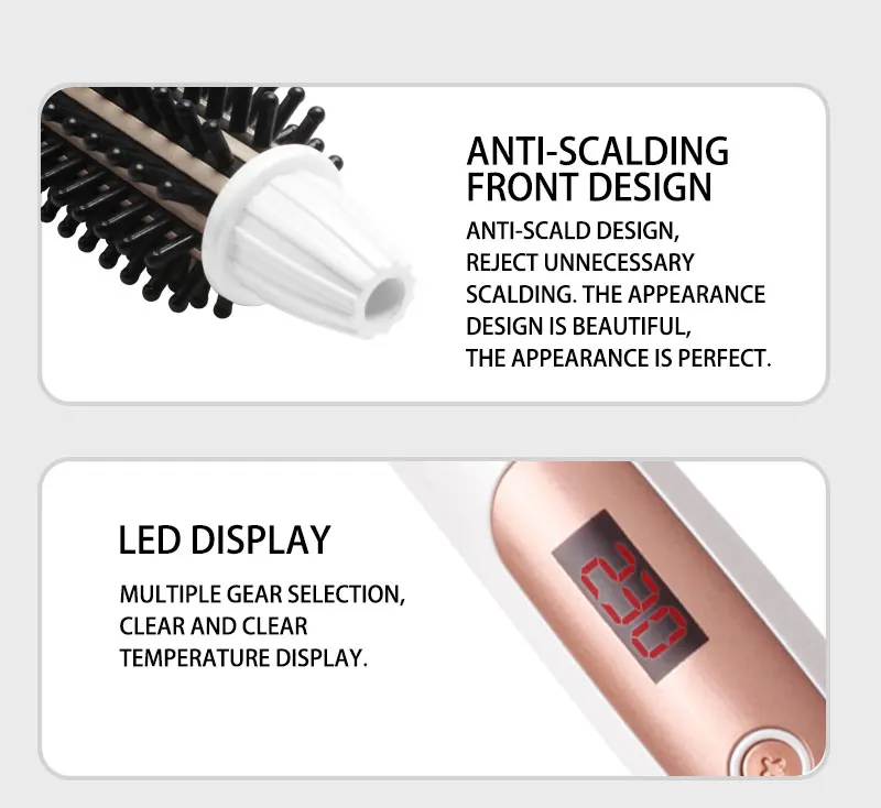 Best Ceramic Hot Hair Air Heat Brush Pro 1in All In One Styling Tool