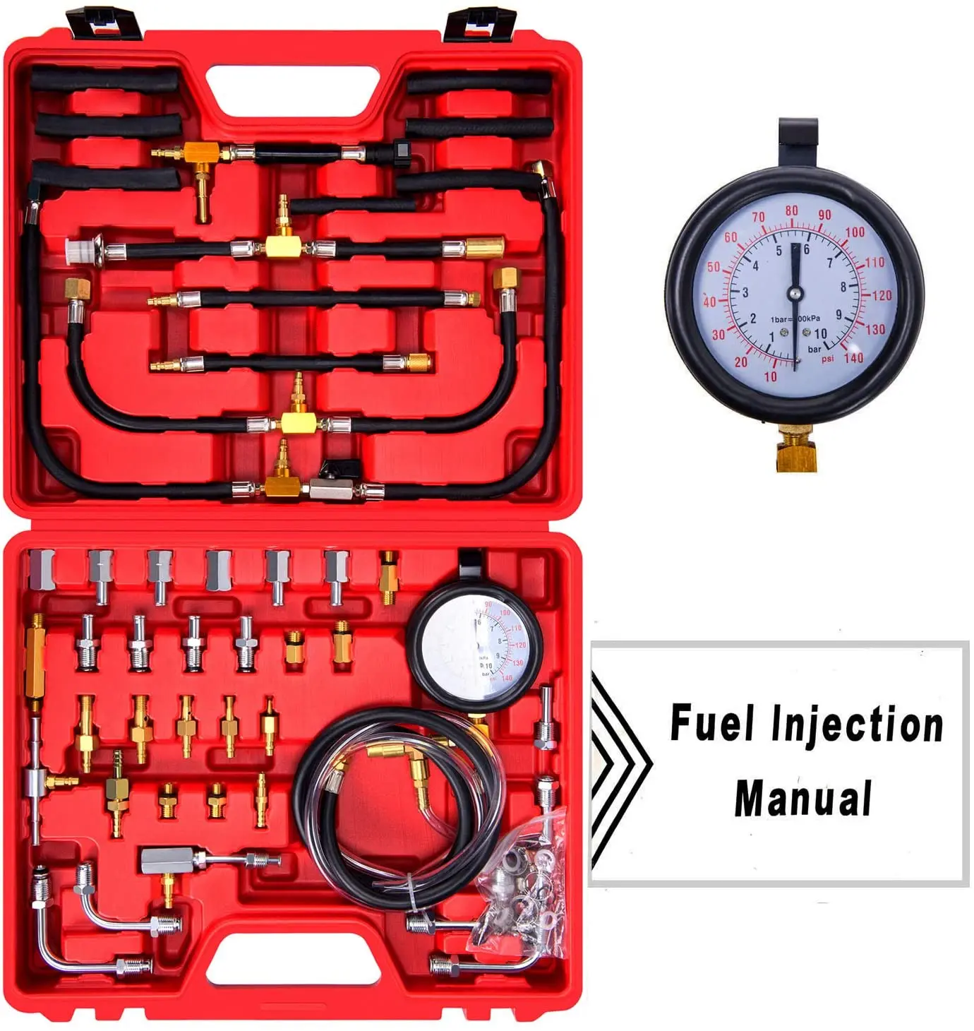 Pro Deluxe Manometer Fuel Injection Pressure Tester Gauge Kit Buy
