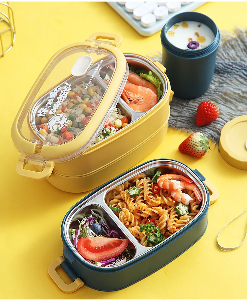 Wholesale Leak Proof Tiffin Box Lunch Leakproof Bento Wheat Straw Pp ...