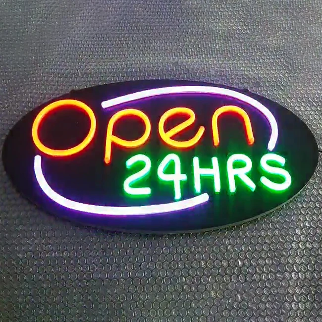 custom led neon business open light wall sign for shop decoration