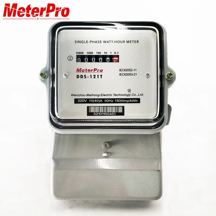 Single Phase Electric Watt Hour Meter Digital Kwh Energy Meter