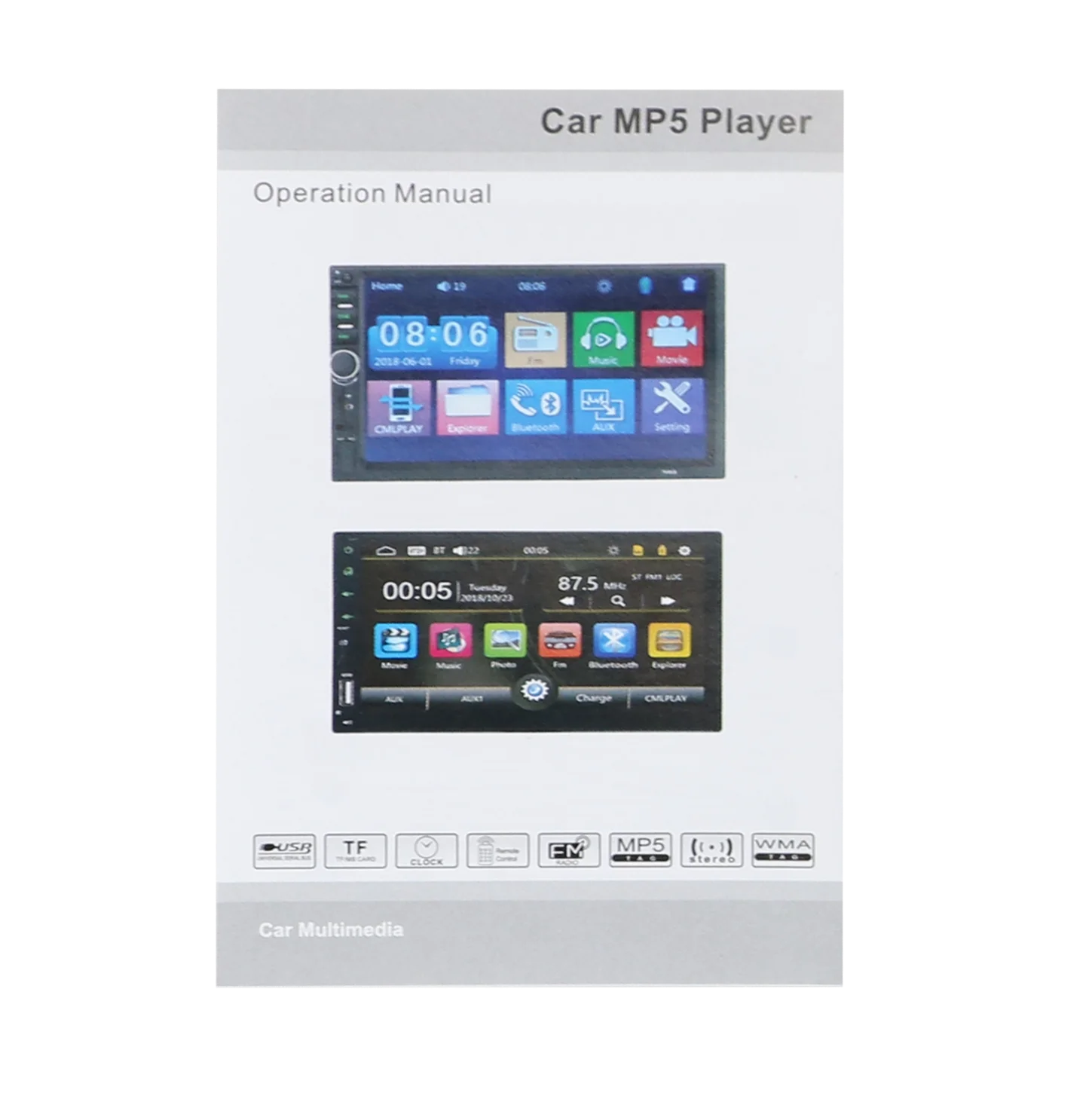 Sunwayi In Dash Car Multimedia System Mp5 Player Universal Doble Din