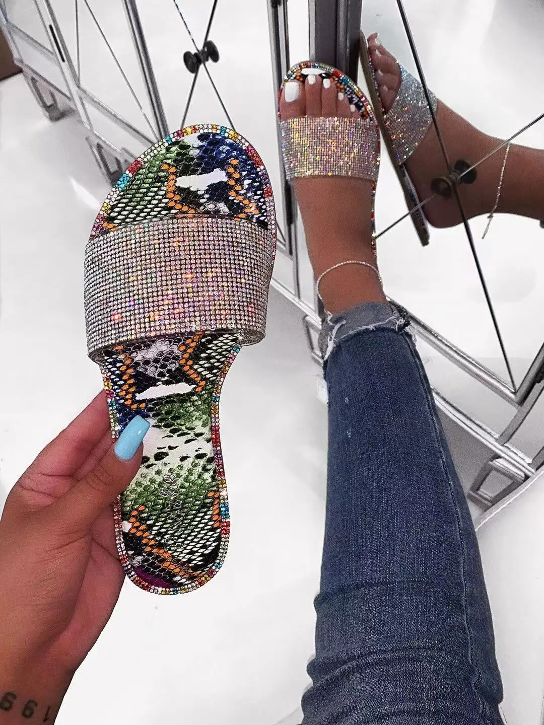 rhinestone sandals