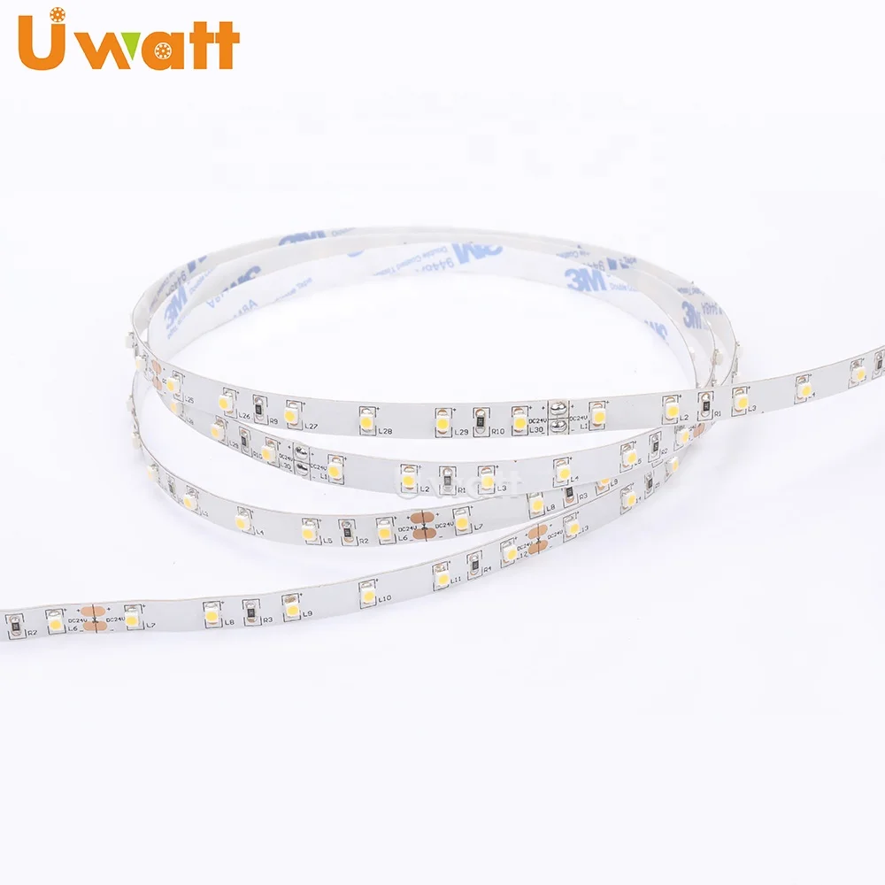 Cheap Price DC 24V 60led/m IP20 Warm White 3528 Cuttable SMD LED Strip 3528 With CE ROHS FCC Certificate