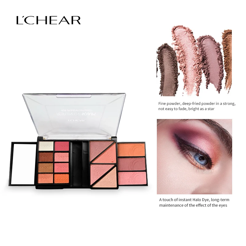 
LCHEAR Multi-color Eye shadow Palette Custom Private Label matte eyeshadow paper box palette matte eyeshadow palette makeup set 