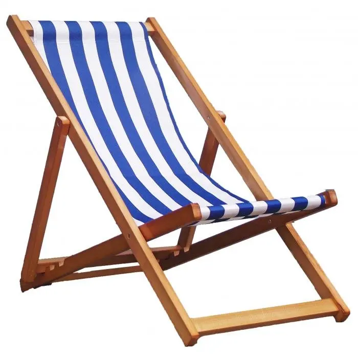 Wooden Single Deck Chair Folding Beach 