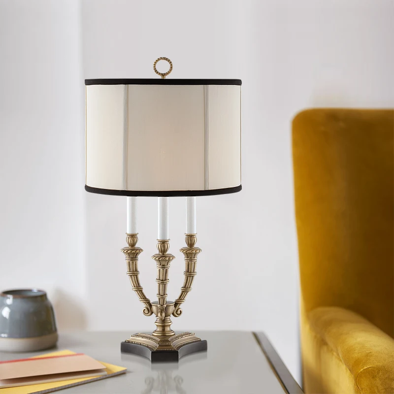 brass table lamp