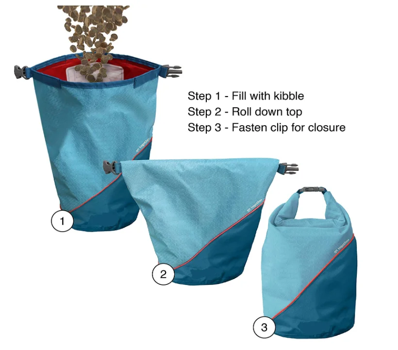 Folding Kibble Bag For Dog For Dog Travel Storage Dog Food Cat Food Bag