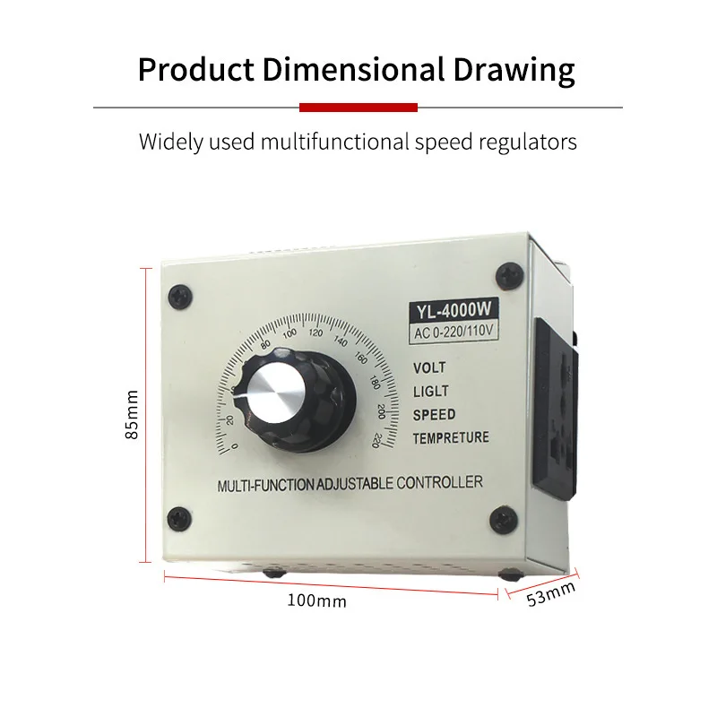Speed Control Thyristor Motor, 220V, Metal - detail 12