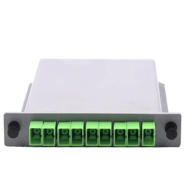 PLC SPLITTER LGX TYPE 1x8 LGX Box Cassette Card Inserting SC/APC PLC splitter manufacturing