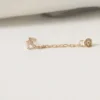 LOZRUNVE Fashion Mini Flower Chain Stud Earring Sterling Silver 925