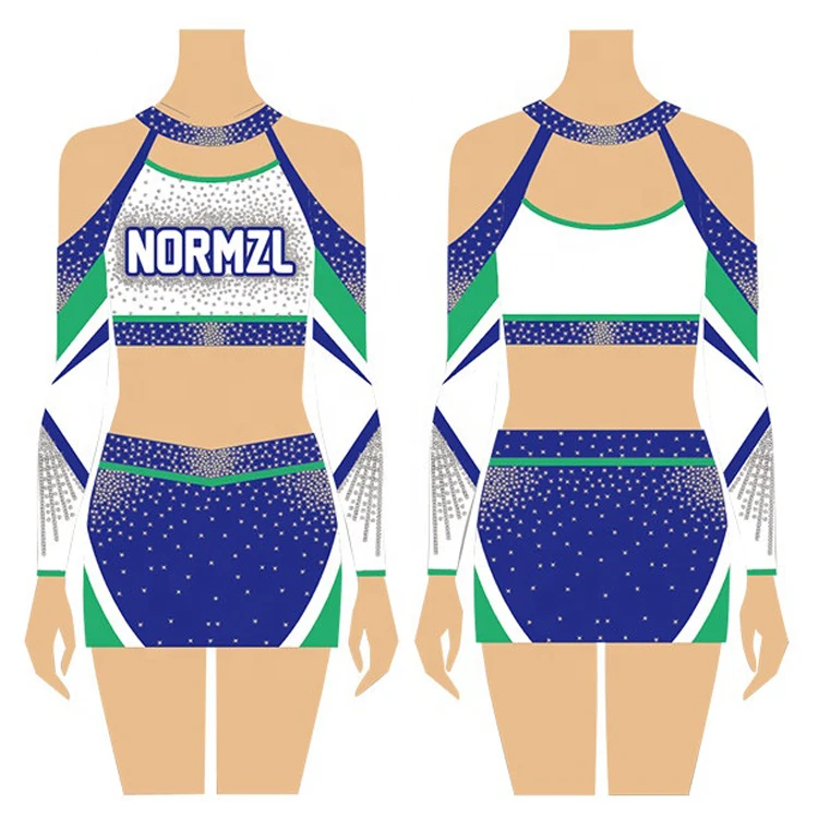 Custom All Star Black Gold And White Cheer Uniforms,College Girls Long ...