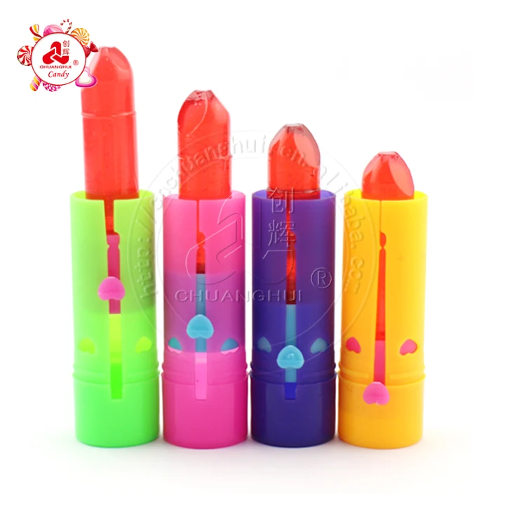 High Quality 4 Colours Lipstick Candy For Kids / Lipstick Lollipop For