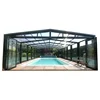 Telescopic swimming pool enclosure PC sheet and aluminum alloy pool enclosures