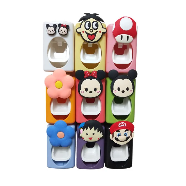 Cheap Price Wood Grain Automatic Toothpaste Dispenser Toothbrush Holder