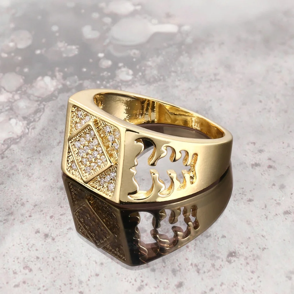 new style engagement ring men gold