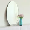 decorative wall oval frameless silver mirror for bathroom furniture