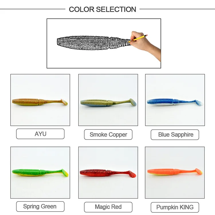 Fish Corner Paddle Tail Swim Baits - Realistic Minnow Lures For Bass Fishing | Pre-Rigged Jig Heads | 3 Or 6 Pack (2.75" & 3.54")