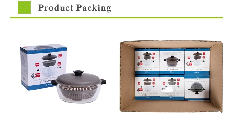Multifunctional microwave steam pot glass casserole for oven