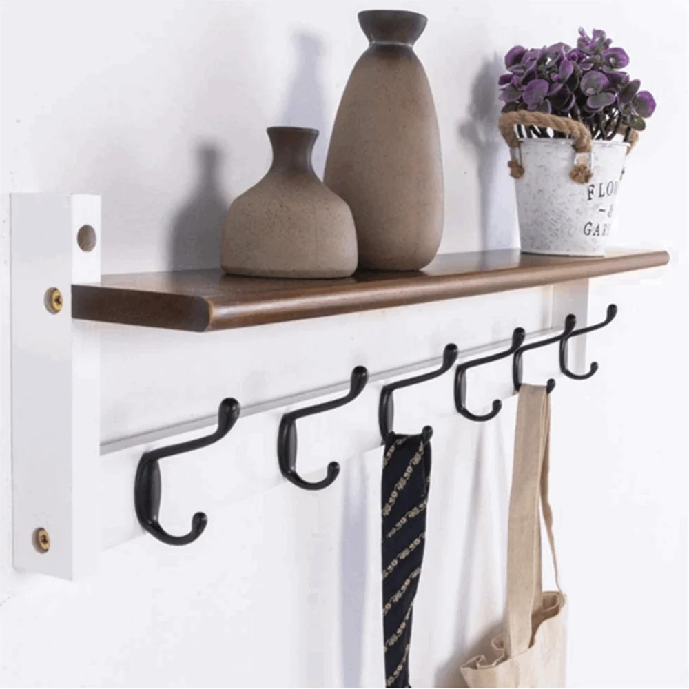 Entryway durable storage modern wall mount home decor factory wholesale wood and metal coat rack