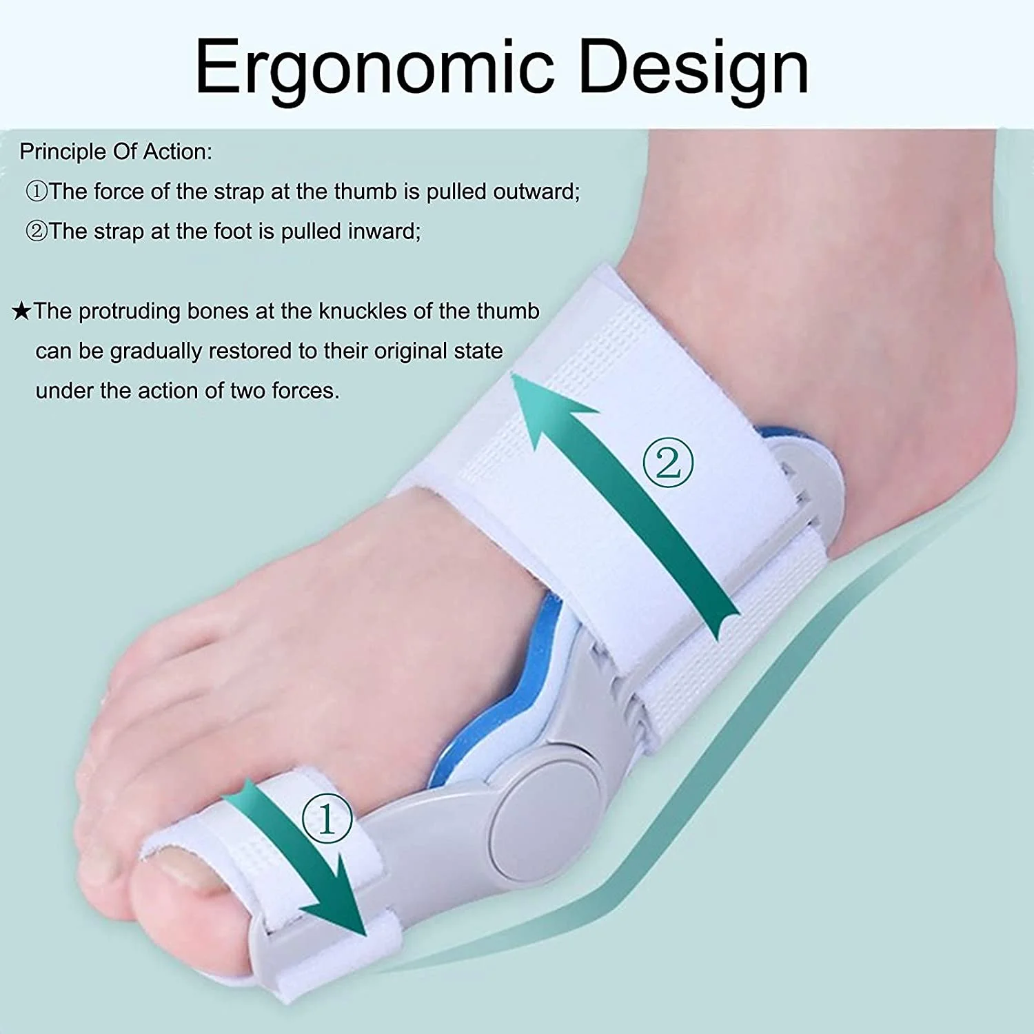 Hkjd Gel Toe Separator Bunion Corrector Big Toe Orthosis Straightener ...