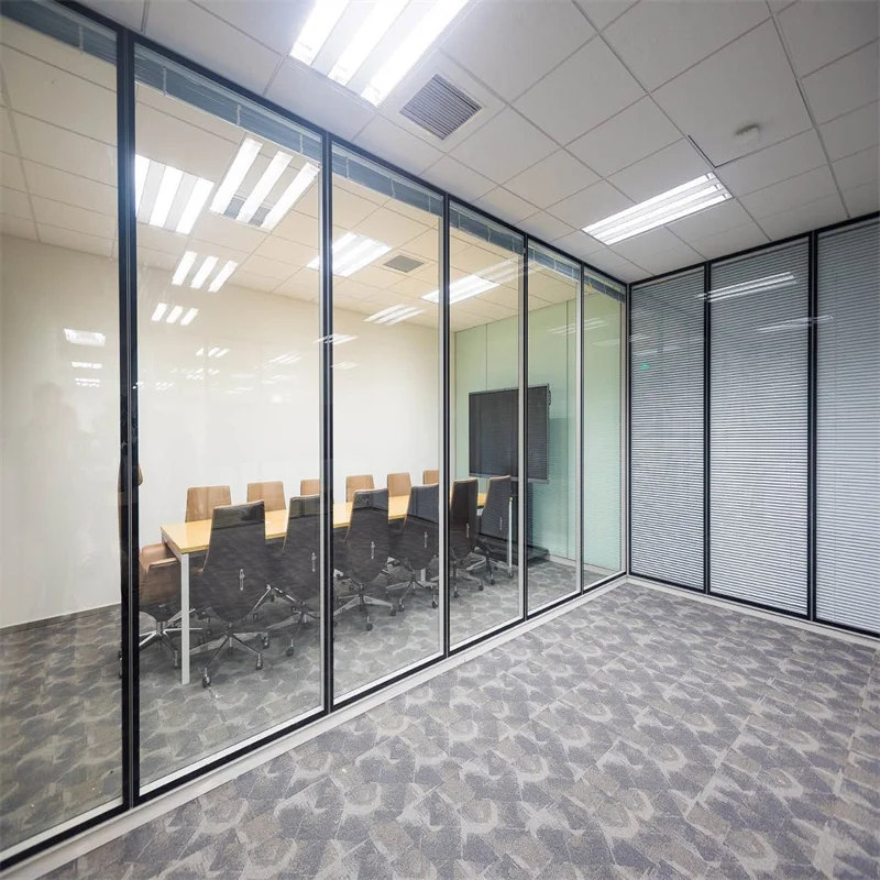 product hidden frame double glass partition 108mm aluminum frame  steel keel   ideal for luxury retail boutiques-1