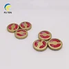 Tinplate squeeze caps B40 primary color coated red anti-theft caps,with the seals