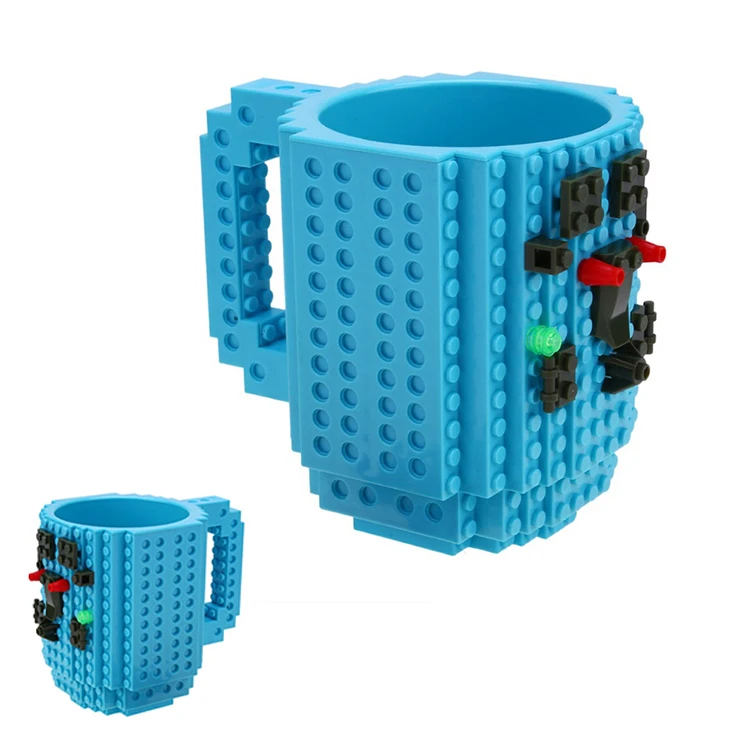 New Design Hot Sale Products Eco-friendly Home Accessories  Creative Brick Mugs Build-on Coffee Water Cups for Kids 
