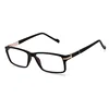 2019 Vintage New Men's Rectangular Frame Unique Metal Pile Head TR Frame Acetate Temple Optical Frame