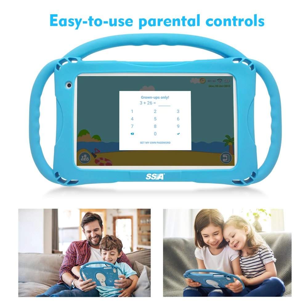 Ssa Kids Tablet 7 Inch,16gb Rom,Google Play Preinstalled With Kid