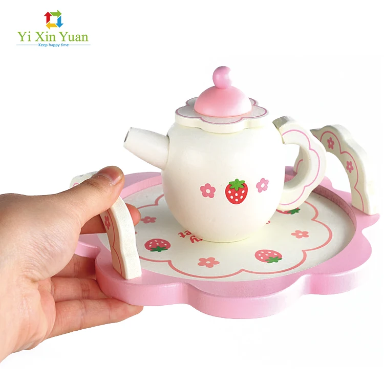 wooden afternoon tea set
