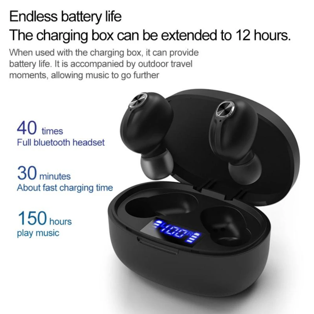 T15 Wireless Earphone Tws Bluetooth 5.0 Earbuds Sport Gaming Headset ...