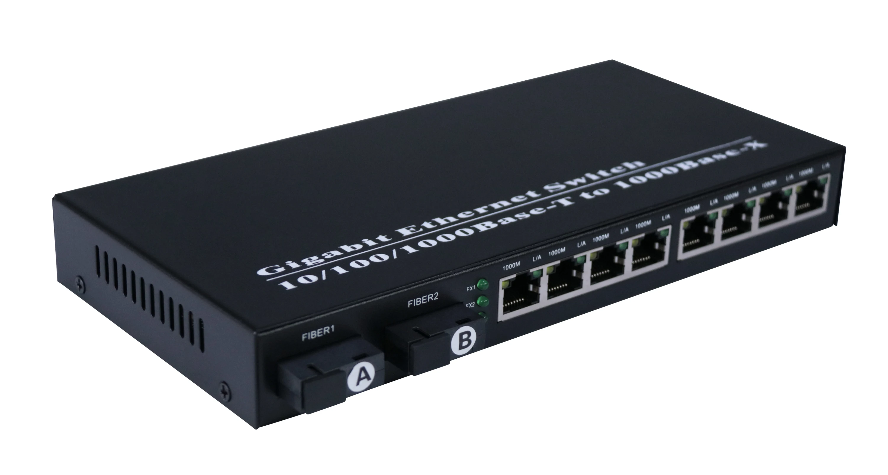 Làn Gigabit Optical Fiber 8 RJ45 Port 5v Lìonra Switch Router Switch Ethernet a-muigh