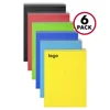 Custom Top Bound Spiral Notebook 1 Subject College Ruled Paper 100 Sheets 1x8.5 inch Assorted Colors 6 Pack