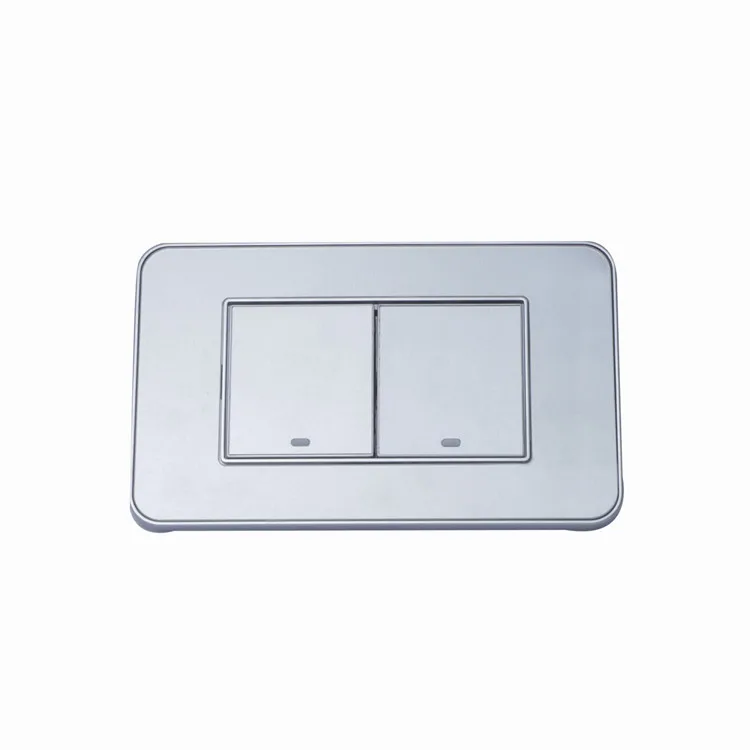 thailand Vietnam Philippines 2gang silver color acrylic electrical rocker wall switch with led