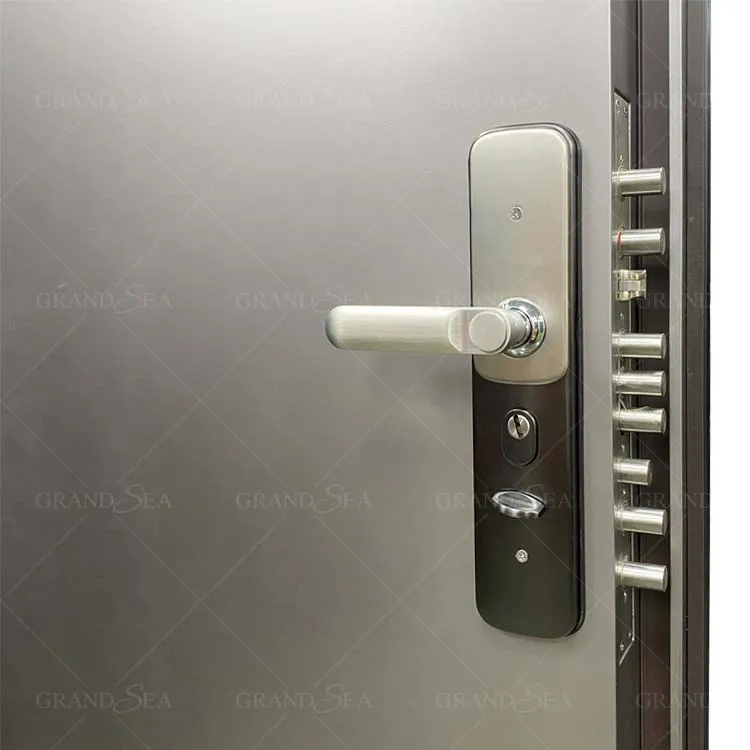 Front Low Price Metal Decorative Ghana Steel Security Door With 2 Locks