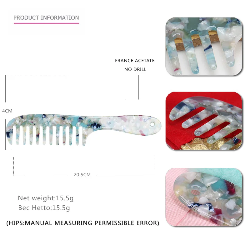 Simple Cellulose Acetate Comb - Eco-Friendly & Versatile