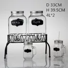 2 Gallon Glass Drinking Beverage Server Wine Dispenser With Tap